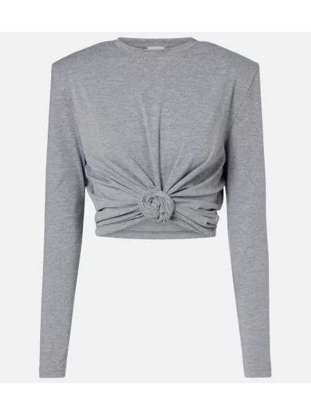 Cropp tricou Magda Butrym din jerseu gri