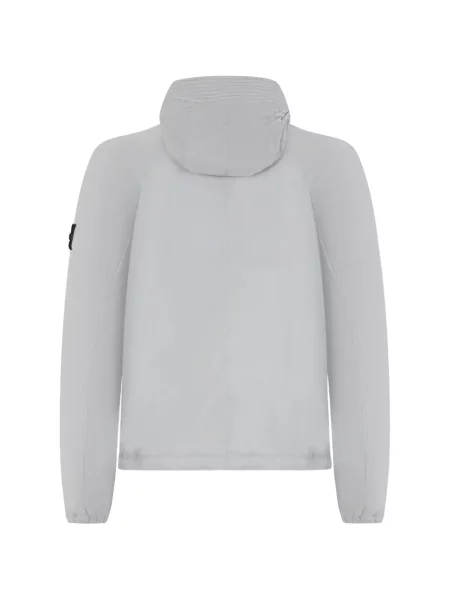 Geacă Stone Island cu glugă cu strasuri gri