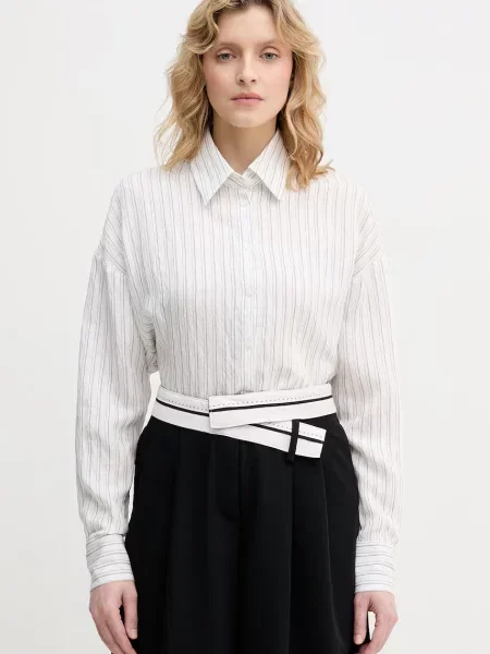 Sisley koszula z wiskozą biała