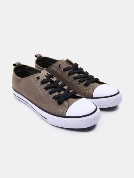 Sinsay Sznurowane trampki zielony