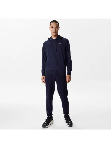 Lacoste Bluza Z Kapturem I Bawełnianą Dżersejową Bluzą Lacoste granatowa
