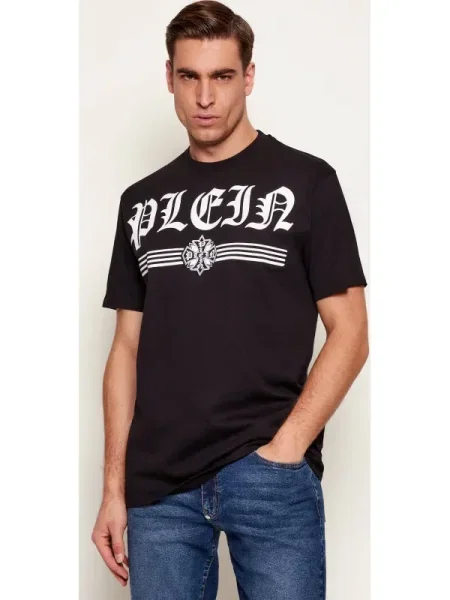 Philipp Plein Tricou Gothic Plein negru