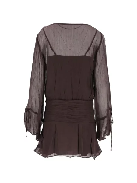Rochie Staud cu volane maro