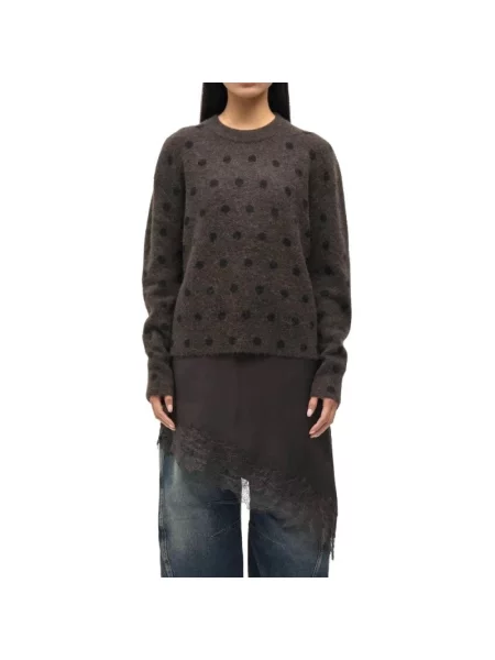 Sweter Samsoe Samsoe wełniany brązowy