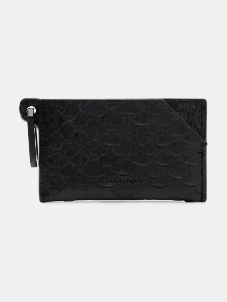 Кожен портфейл AllSaints HEX SNAKE черно