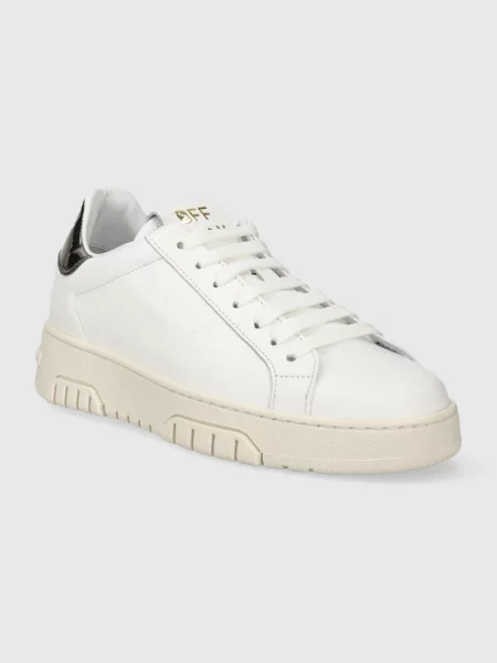 Usnjene superge Off Play FIRENZE FIRENZE 1 WHITE GREY LAM bela