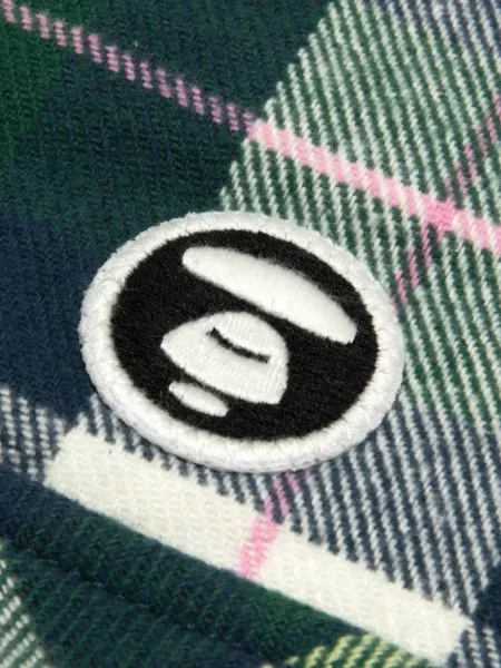 Cămașă Aape By A Bathing Ape în carouri cu glugă verde