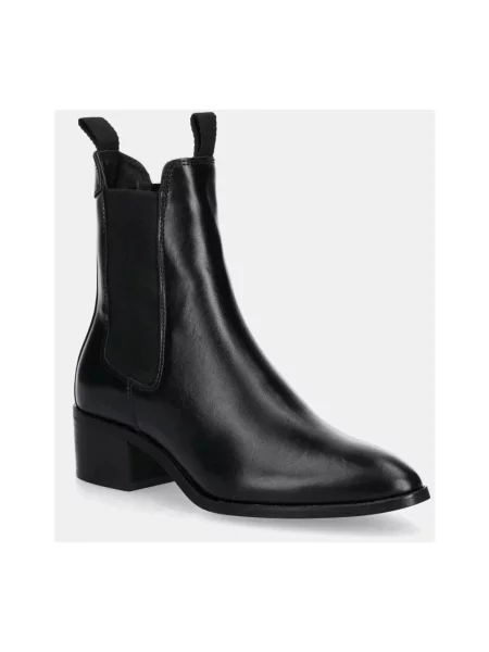 Buty do kostki Gant skórzane czarne