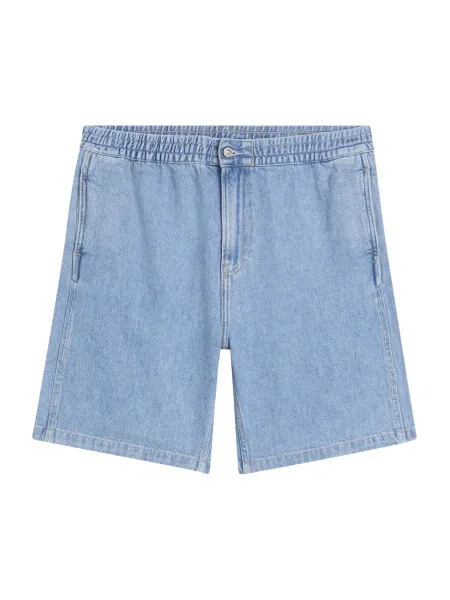 Rifľové krátke nohavice Calvin Klein Jeans modrá