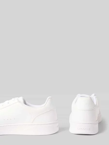 Sneakersy z wytłaczanym logo Lacoste białe