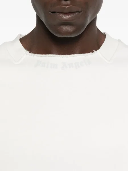 Hanorac crewneck Palm Angels alb