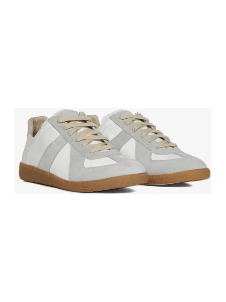 Sneakersy Maison Margiela zamszowe białe
