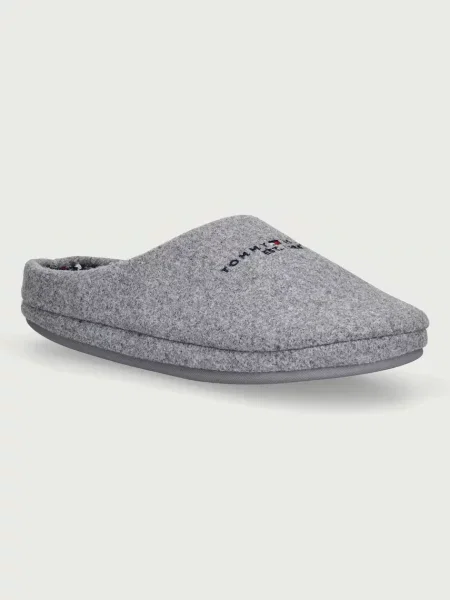 Tommy Hilfiger Pantofle FELT HOUSE SHOE šedé