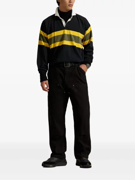 Kurtka jeansowa Polo Ralph Lauren z przetarciami wełniana ocieplana niebieska