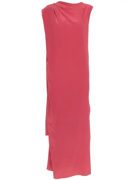 Jedwabna sukienka Gianluca Capannolo garniturowa różowa