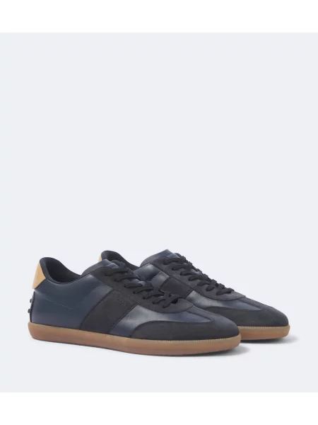 Sneakerși Tod's din piele de căprioară albastru