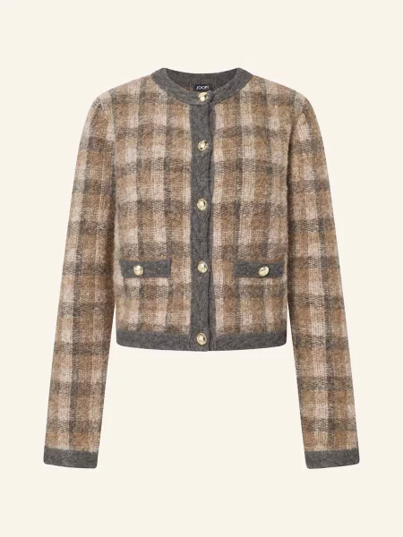 Joop! Kardigan Kea Z Dodatkiem Alpaki braun szary