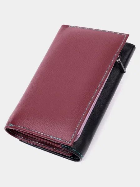 Кожаный кошелек St Leather Accessories черный