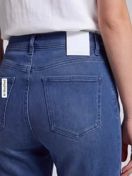Jeansy barrel z mieszanki bawełny model Mari Cosmo' Opus Pants niebieskie
