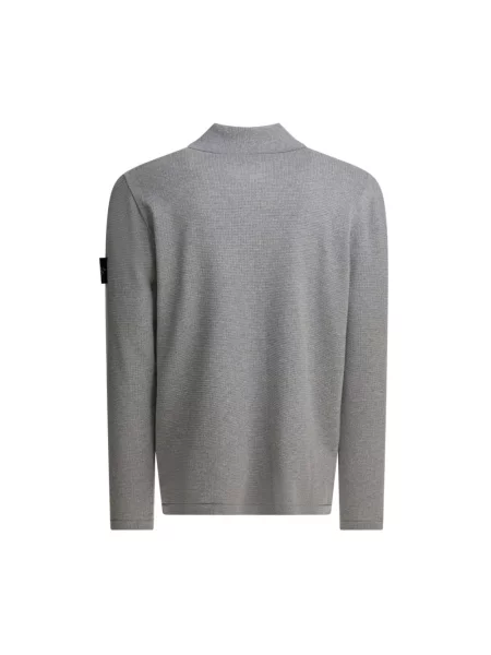 Sweter Stone Island z długim rękawem z kamieniami szary