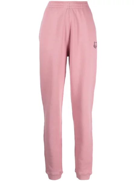 Pantaloni Maison Kitsune roz