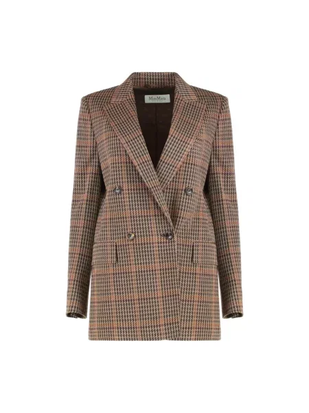 Marynarka Max Mara w pepitkę dwurzędowa