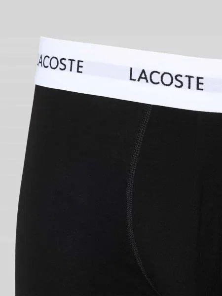 Obcisłe bokserki w zestawie 3 szt. z mieszanki bawełny Lacoste czarne