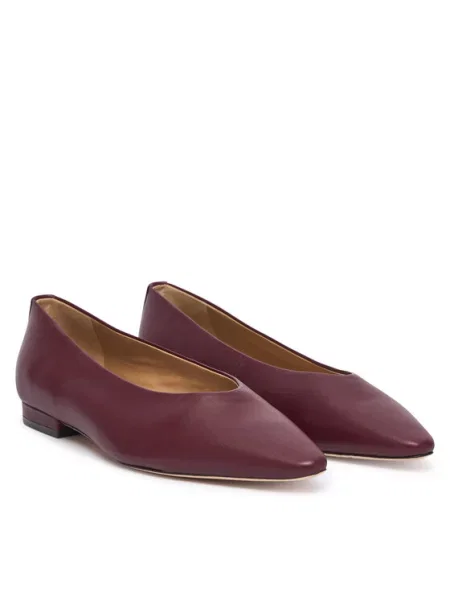 LAUREN RALPH LAUREN Balerinke Audri Bordo rdeča