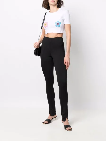 Liesas aukštu liemeniu kelnės Calvin Klein juoda