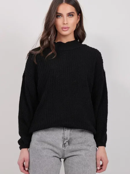 Trend Alaçatı Stili Pulover negru