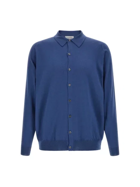 Sweter John Smedley wełniany niebieski