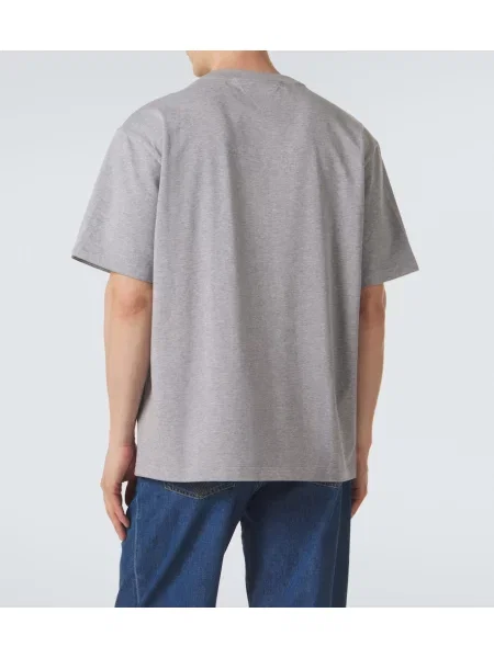 Tricou Bottega Veneta din jerseu gri