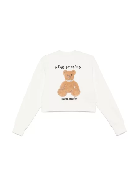 Palm Angels bluza Bear In Mind Crew z aplikacją biały