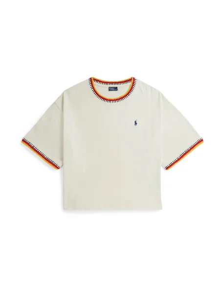 Polo Ralph Lauren Tricou crem / bleumarin / galben roșu