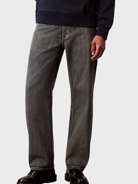 Прямі джинси Calvin Klein Jeans сірі