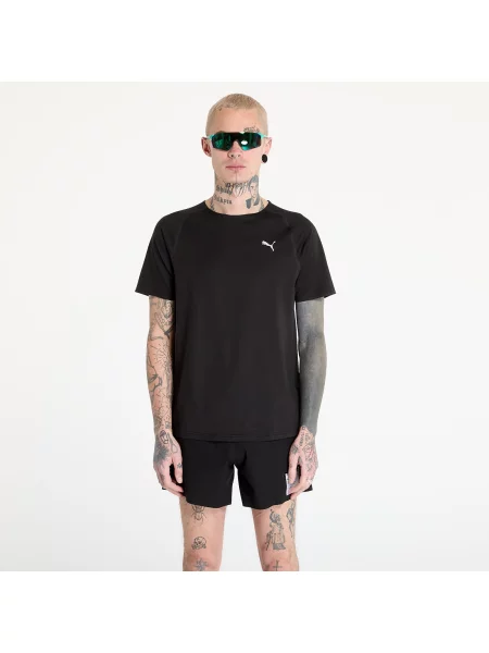Тениска Puma с изчистен дизайн черно