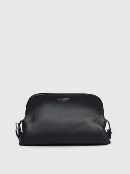 Шкіряний клатч Ann Demeulemeester чорний