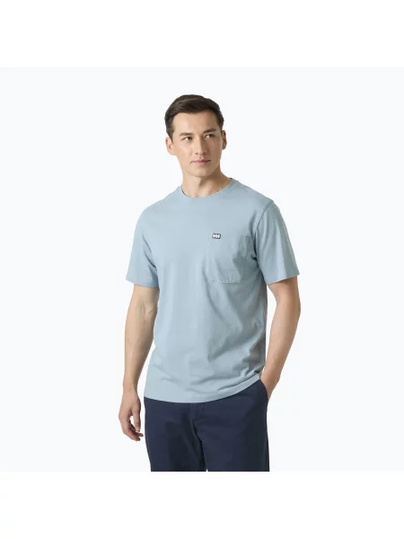 Tricou pentru bărbați Helly Hansen Hudson windy blue albastru