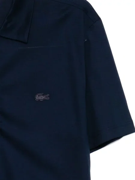 Polo Lacoste cu broderie albastru