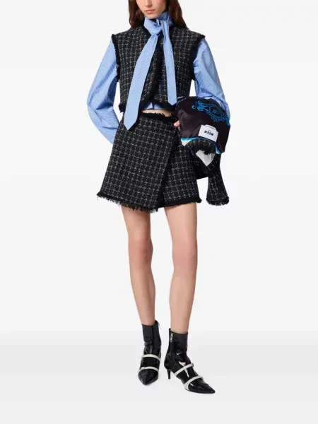 Geacă Msgm din tweed negru
