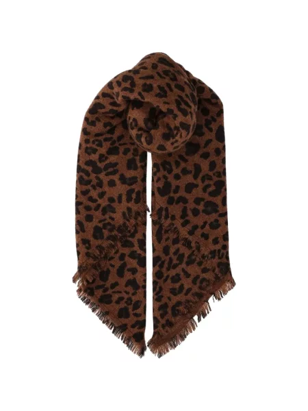 Fular Kujten cu imagine cu model leopard maro