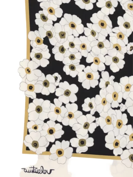 Fular Valentino Garavani cu model floral cu imagine