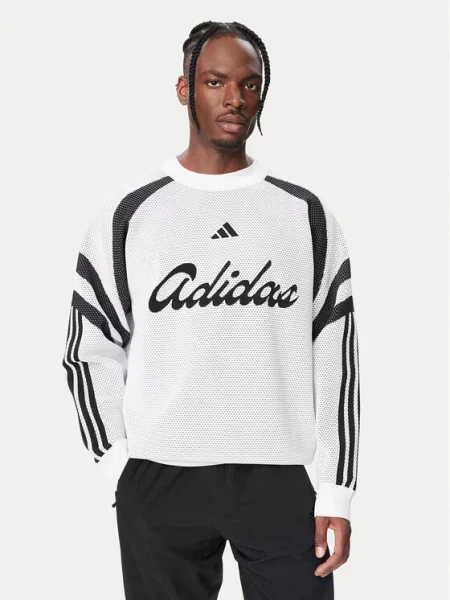 Adidas Суитшърт House Of Tiro Knitted бял