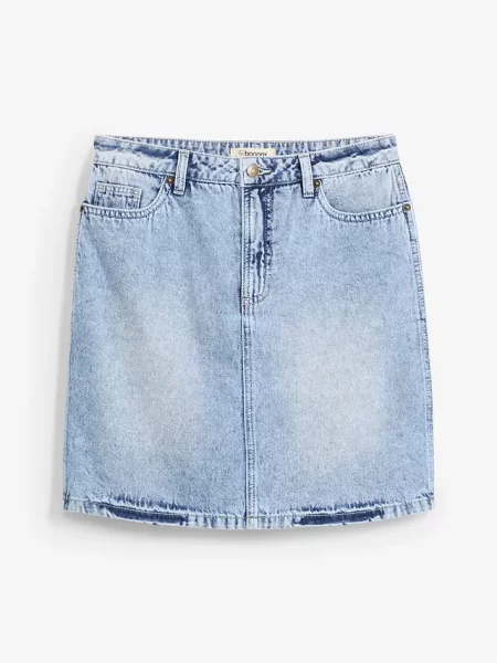 Spódnica dżinsowa mid waist low stretch niebieska