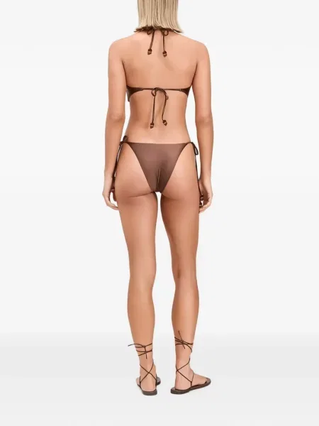 Top Devon Windsor cu gât halter maro