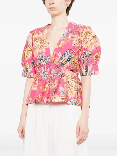 Bluză Farm Rio cu model floral cu imagine roz