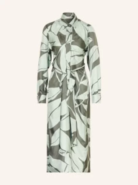Max Mara Sukienka Koszulowa Robinia Z Satyny gruen zielona