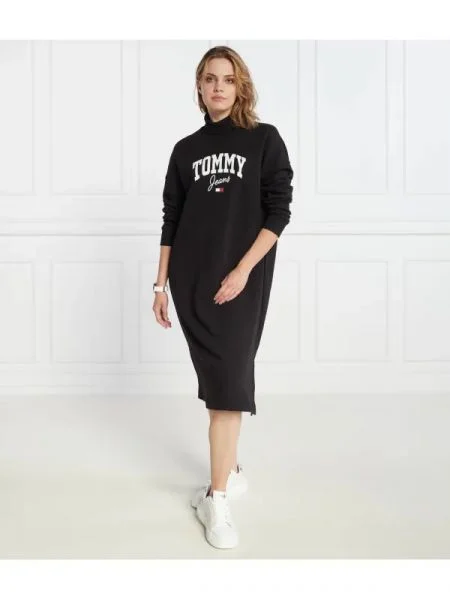 Tommy Jeans Rochie TJW NEW VARISTY negru