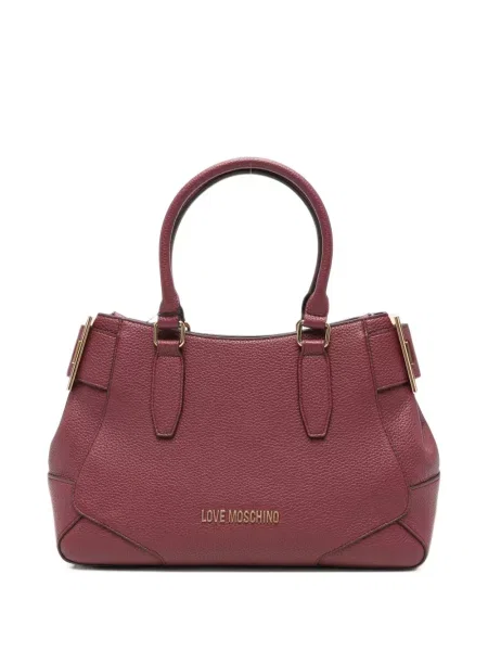Geantă shopper Love Moschino cu autograf roșu