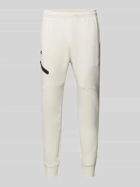 Spodnie dresowe o kroju regular fit z nadrukiem z logo Model Unstoppable' Under Armour białe